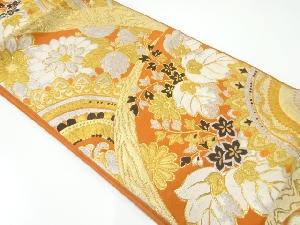 アンティーク　菊桐模様織出し袋帯（材料）